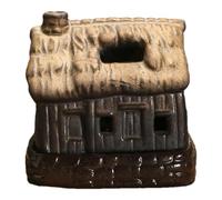 Christmas Log Cabin Incense Cone Burner | Witch House Incense Burner | Ceramic Haunted House Incense Holder | Vintage Decor For Halloween Christmas Home Party