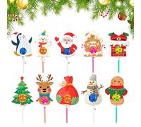 Christmas Lollipop Paper Cards - Christmas Snowman Lollipop Candy Holder,Gingermen Ornaments for Dessert Sugar-Loaf Chocolate Holiday Event Classroom Family Gathering Office Dessert
