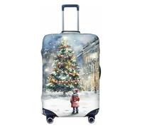Christmas Lonely Girl Travel Luggage Covers - Elasticity Suitcase Covers Protector for Luggage 18-32 Inch
