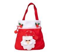 Christmas Loot Bag | Reusable with Handle - Christmas Candy Bag with Drawstring - for Chocolate Toys Jelly Lollipops Kindergarten School Home Community Gathering