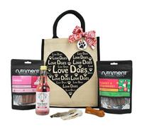Christmas Love Dogs Treat Bag Hamper - Puppy and Dog Natural Gift Set