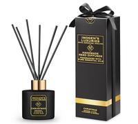Christmas Luxury Black Reed Diffuser | Orange, Cinnamon & Clove Essential Oils | 100ml | 6 Thick Black Reeds | Natural Scent |