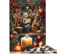 Christmas Magic Nativity Puzzle Difficult Challenge 100 Percent Recycled Cardboard Jigsaw Puzzle for Women Men 1000pcs (75x50cm)