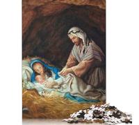 Christmas Magic Nativity Puzzle Fun Premium Cardboard Jigsaw Puzzle for Adults Teen 1000pcs (38x26cm)