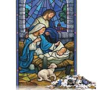 Christmas Magic Nativity Puzzle Rectangular Paper Board 100% Recycled Cardboard Jigsaw Puzzle for Adult 1000pcs (75x50cm)