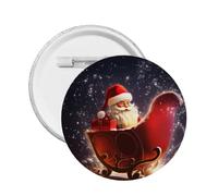 Christmas Magic -Print Custom Round Enamel Pin - Alloy Metal Lapel Badge For Jacket, Bag, Gift Idea.
