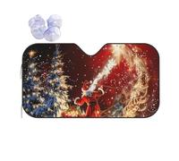 Christmas Magic Printed Car Windshield Sun Shade - Foldable Sun Visor for Car, Car Sun Shade Windshield Protector, Keeps Vehicle Cool & Comfort, Universal Fit Small