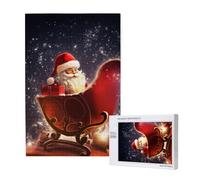 Christmas Magic Printed Jigsaw Puzzle with Storage Box, Wooden Puzzle for Adults and Kids, 1000 Pieces Family Fun Decorative Game