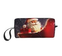 Christmas Magic Printed Makeup Bag with Handle, Lightweight Portable Cosmetic Organiser for Travel, Gym & Daily Use â€“ Gift for Women Girls