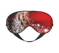 Christmas Magic Printing Soft Eye Mask,Double-Sided Soft Eye Cover for Sleep,Travel,Yoga, Adjustable Strap, Blocks Light