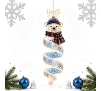 Christmas Magic Spiral Hanging LED Light Collection (A1) | Vertical Suspended Spiral, Bow Tie Star Polar Bear, For Christmas Porch Entryway Doorway and Outdoor Holiday Decor