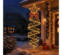 Christmas Magic Spiral Hanging LED Light Collection,Light-Up Glowing (B) | Hanging Christmas Decoration with Spiral Lights for Christmas Porch Entryway Doorway and Outdoor Holiday Decor