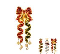 Christmas Magic Spiral Hanging LED Light Collection Outdoor Decor (B) | Spiral Design, Door Hanger, Light-Up Glowing, Holiday Exterior Decor, Indoor & Outdoor Use