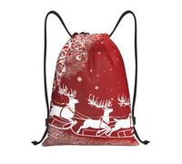 Christmas Magic Title: Lightweight Drawstring Duffel Bag â€“ Water-Resistant Foldable Gym Sack with Adjustable Shoulder Strap, Ideal for Sports, Yoga, Travel and School