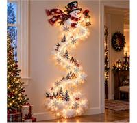 Christmas Magic Trail Wall Light, DIY LED Cascading Holiday Decor, B | Hanging Decoration 3D Star Snowflake Sparkling Cascading Snow Effect for Living Room Entryway Staircase Office Store