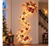 Christmas Magic Trail Wall Light, DIY LED Cascading Holiday Decor (C) | Hanging Decoration 3D Star Snowflake Sparkling Cascading Snow Effect for Living Room Entryway Staircase Office Store