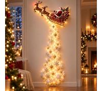 Christmas Magical Trail Wall Light, Multi Theme LED Hanging Wall Ornament | Eye Catching Xmas Accent, Illuminated Hanging Light Decor for Holiday Party Living Room And Fireplace Display