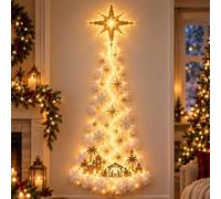Christmas Magical Trail Wall Light, Multi Theme LED Hanging Wall Ornament | Eye Catching Xmas Accent, Illuminated Hanging Light Decor for Holiday Party Living Room And Fireplace Display