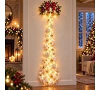 Christmas Magical Trail Wall Light, Multi Theme LED Hanging Wall Ornament | Eye Catching Xmas Accent, Illuminated Hanging Light Decor for Holiday Party Living Room And Fireplace Display