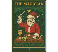Christmas Magician Notebook: A Festive College-Ruled Writing Book with Holiday Tarot Design
