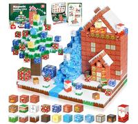 Christmas Magnetic Blocks - 150PCS Building Tiles Stacking, STEM Montessori Sensory Toys for Kids Boys Girls Ages 4-8 Christmas Birthday Gifts