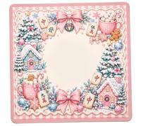 Christmas Mahjong Mat 31.5" Square Non-slip Mahjong Mat for Table Style 2 | Multi-layer Absorbent, Silent Non-slip, Festive Prints, Game Nights