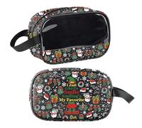 Christmas Makeup Bag i Just Like To Smile Smiling's My Favorite Secret Santa Gifts Xmas Party Gifts Holiday Zipper Pouch Bag