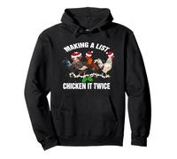 Christmas Making A List Chicken It Twice Xmas Santa Hat Farm Pullover Hoodie