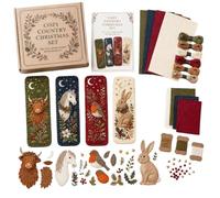 Christmas Making Set Includes Instruction, E, E. | Hands-on Felt Embroidery Book Page Marker Making Supplies, for Notebooks and Planners