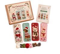 Christmas Making Set Includes Instruction, F, F. | Hands-on Felt Embroidery Book Page Marker Making Supplies, for Notebooks and Planners