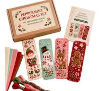 Christmas Making Set Includes Instruction, G, G. | Hands-on Felt Embroidery Book Page Marker Making Supplies, for Notebooks and Planners