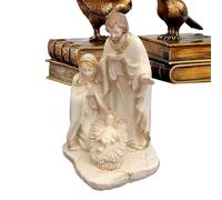 Christmas Manager Indoor Statue Table Decoration Holy Family Resin Sculptures Creative Collector Figure Home Art Statue Christmas Thickets Figurines