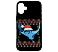 Christmas Manta Ray Ugly Xmas Sweater Case for iPhone 16 Plus