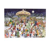 Christmas Market Advent Calendar | Traditional Christmas Advent Calendar Festive Scene with 24 Charming Doors - 42x29.5cm