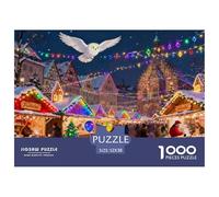 Christmas Market at German Nuremberg Wooden Jigsaw Puzzle Waterproof 1000 Piece Puzzles for Adults Fun Educational Games