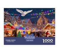 Christmas Market at German Nuremberg Wooden Jigsaw Puzzle Waterproof 1000 Piece Puzzles for Adults Gifts Impossible Home Decoration