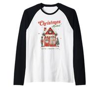 Christmas Market Gifts Treats Joy Raglan Baseball Tee