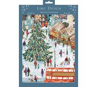 Christmas Market London Bus Large Ling Advent Calendar 410 x 315mm