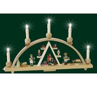Christmas Market Schwibbogen Electric Erzgebirge Seiffen Light Arch NEW 01237