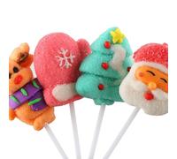 Christmas marshmallows【5/10/20/30/60PCS】cute candies,Marshmallows,lollipops,sweet,Christmas gifts,gummies,snack gifts,candy gifts,delicious desserts,leisure food (mixed,10 PCS)