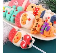 Christmas marshmallows【5/10/20/30/60PCS】cute candies,Marshmallows,lollipops,sweet,Christmas gifts,gummies,snack gifts,candy gifts,delicious desserts,leisure food (mixed,30 PCS)