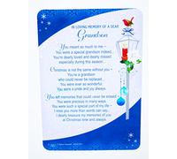 Christmas Memorial Card Graveside Grandson in Loving Memory Poem Verse Grave Him