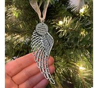 Christmas Memorial Hanging Ornaments Angel Wings, I Have a Angel Watching Over Me I Call Her Sister in Memory of Loved One Christmas Tree Hanging Pendant Sympathy Gifts (Sister)