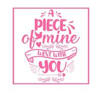 Christmas Memorial Quotes A Piece of me goes with You Remember Christmas in Heaven Engraving Stickers 67.2x67.2cm Art Decoration Pink