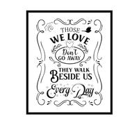 Christmas Memorial Quotes Our Loved Ones are with us Every Day Engraving Decals 65.6x79.2cm It Won't Fall Off Black