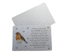 Christmas Memorial Robins Appear When Loved Ones Are Near Keepsake Gift, Bereavement, Sympathy Card, Remembrance Wallet Keepsake