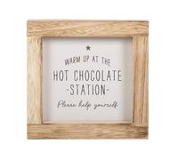 Christmas Memories Hot Chocolate Station Wooden Sign - Sweet Tooth Delight for a Festive Christmas Walk | SomethingDifferent Wholesale