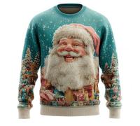 Christmas Men's Jumpers Printed Crew Neck Long Sleeve Pullover Top Causal Cosy Warm Winter Christmas Pullover for Men Christmas Jumper Xmas Jumper Sweaters for Men