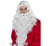 Christmas Mens Santa Beard And Wig Set
