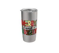 Christmas Merry and Bright Stainless Steel Insulated Tumbler